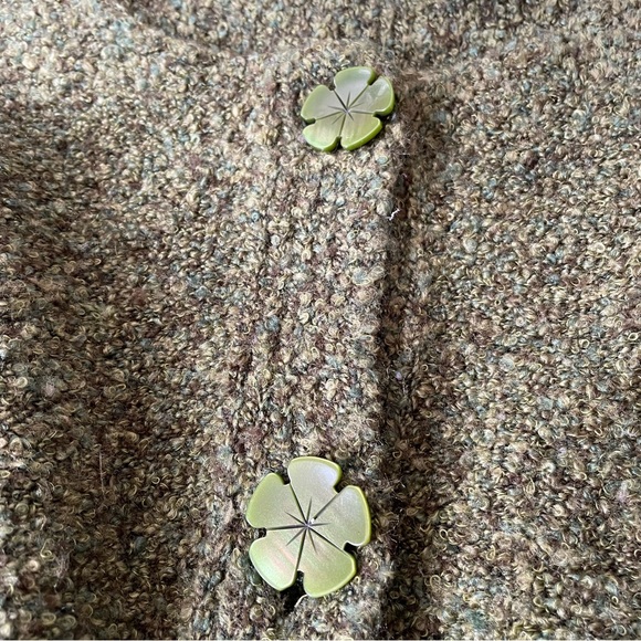 JH Collectibles Sweater Womens XL Green Knit Button Up Bell Sleeves Cottagecore - Picture 3 of 8